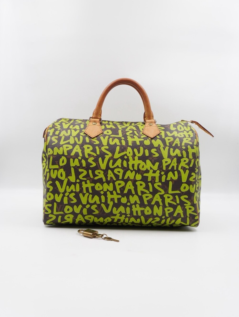 CO37 💟 Louis Vuitton Monogram Graffiti Speedy 30 Green